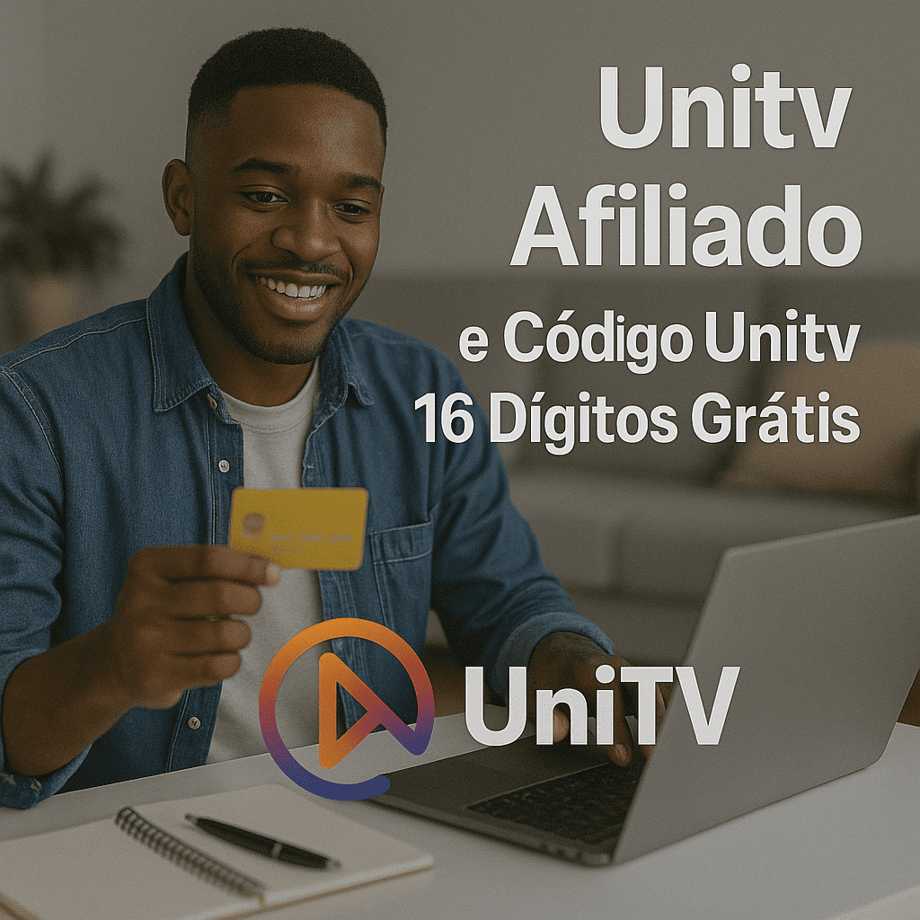 Unitv Afiliado e Código Unitv 16 Dígitos Grátis